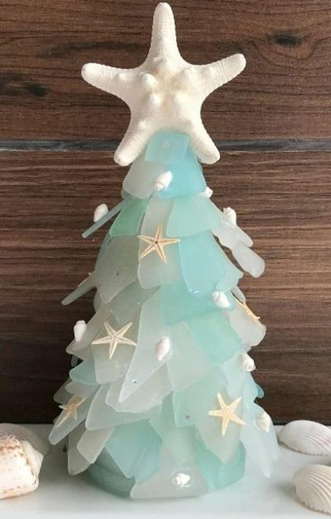 Seafoam Glass Starfish Tree