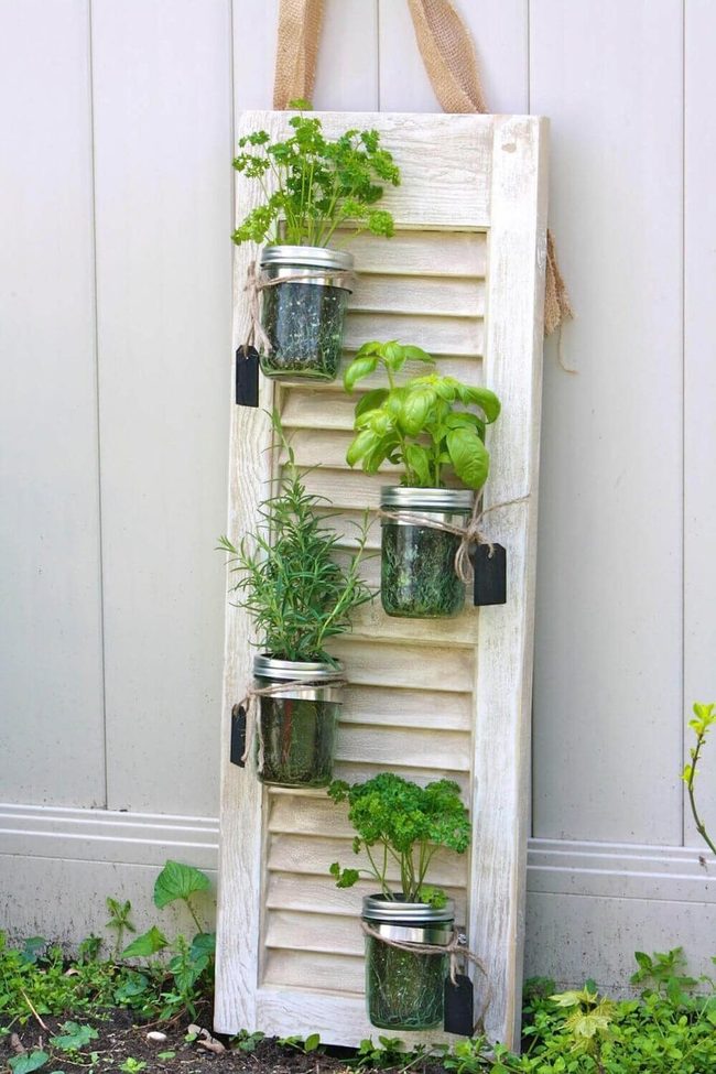 Weathered Wood Herb Wall