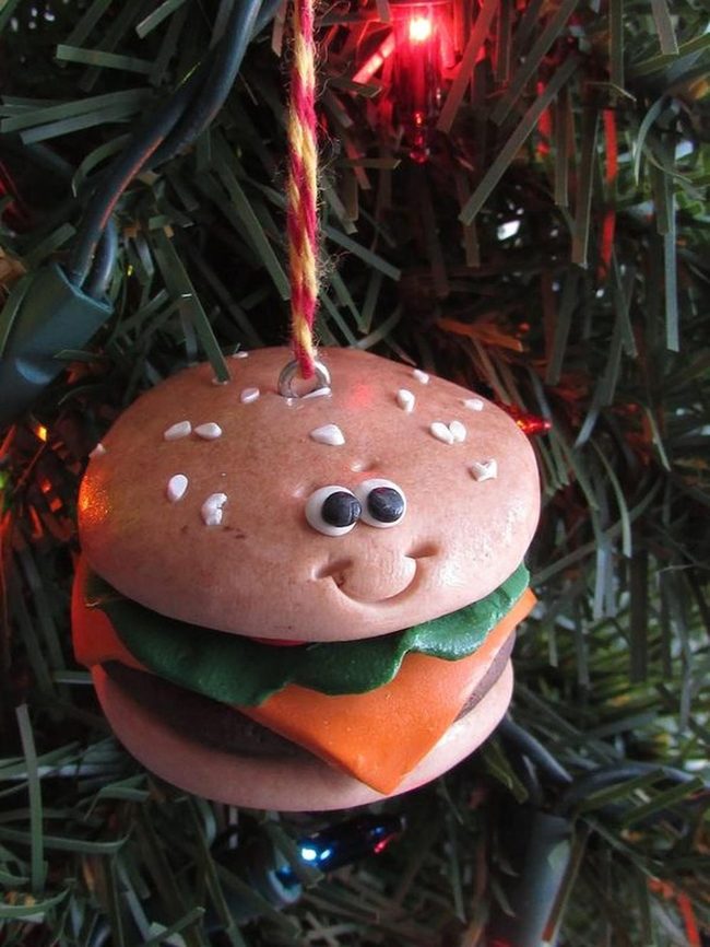 Smiling Sesame Burger Ornament