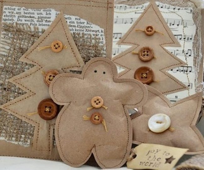 Felt Gingerbread Brown Handmade