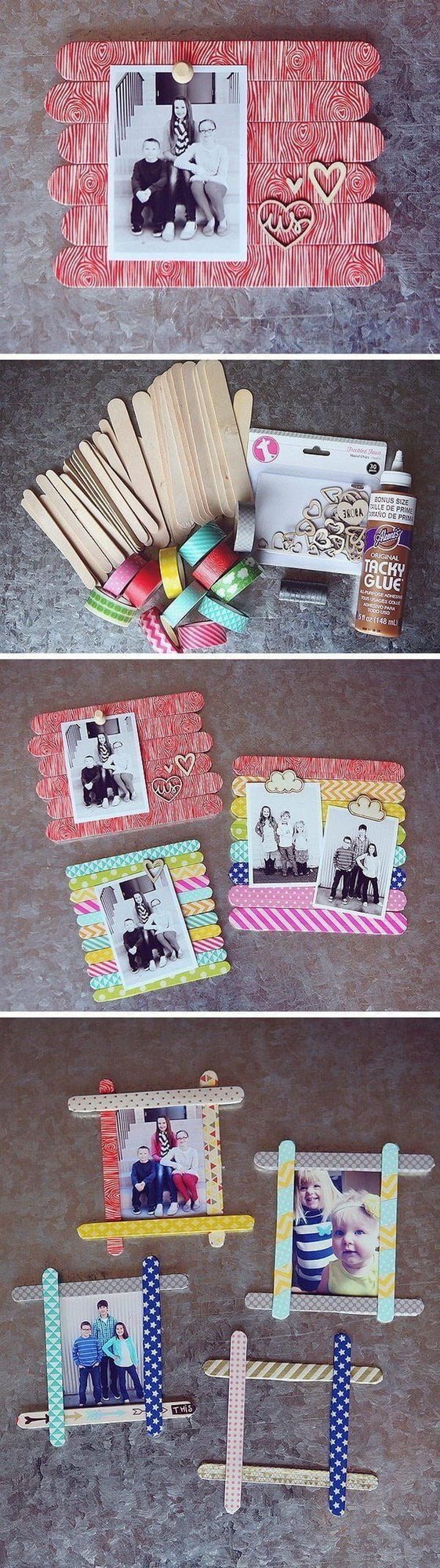 Popsicle Stick Photo Frames