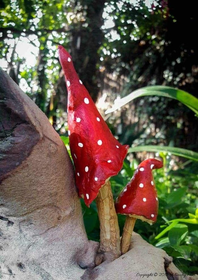 Red Polka Dot Mushroom Bowls