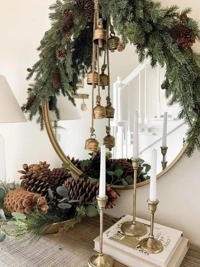 Wooden Bells With Pine Branches