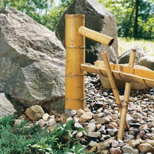 Bamboo Water Stream Basin