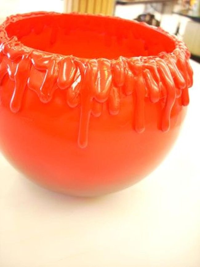 Orange Glass Melted Edges