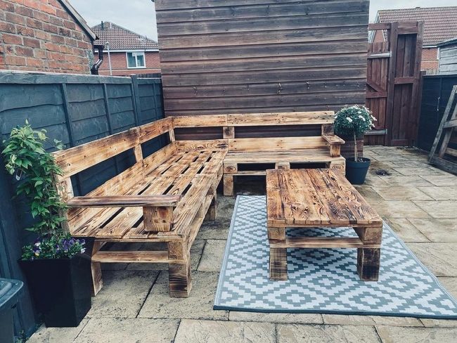 Weathered Wood Corner Lounge