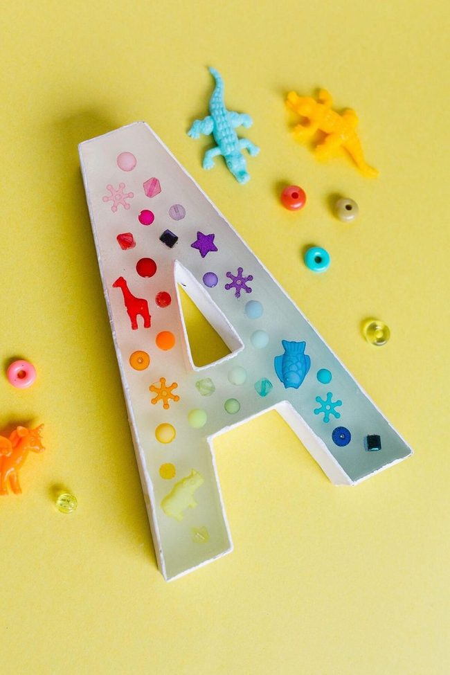 Rainbow Beads Letter Decor
