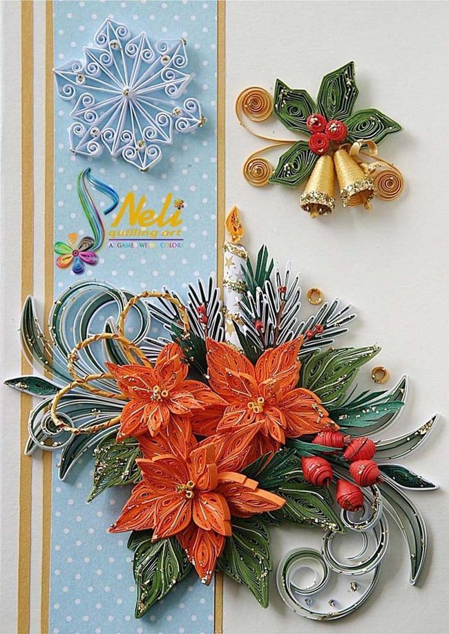 Golden Swirls And Festive Bells