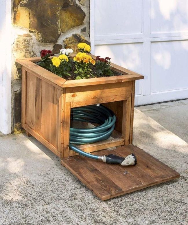 Reclaimed Wood Hose Cabinet