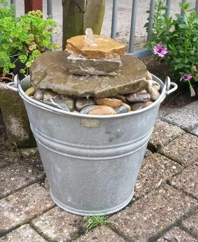 Weathered Metal Water Fountain