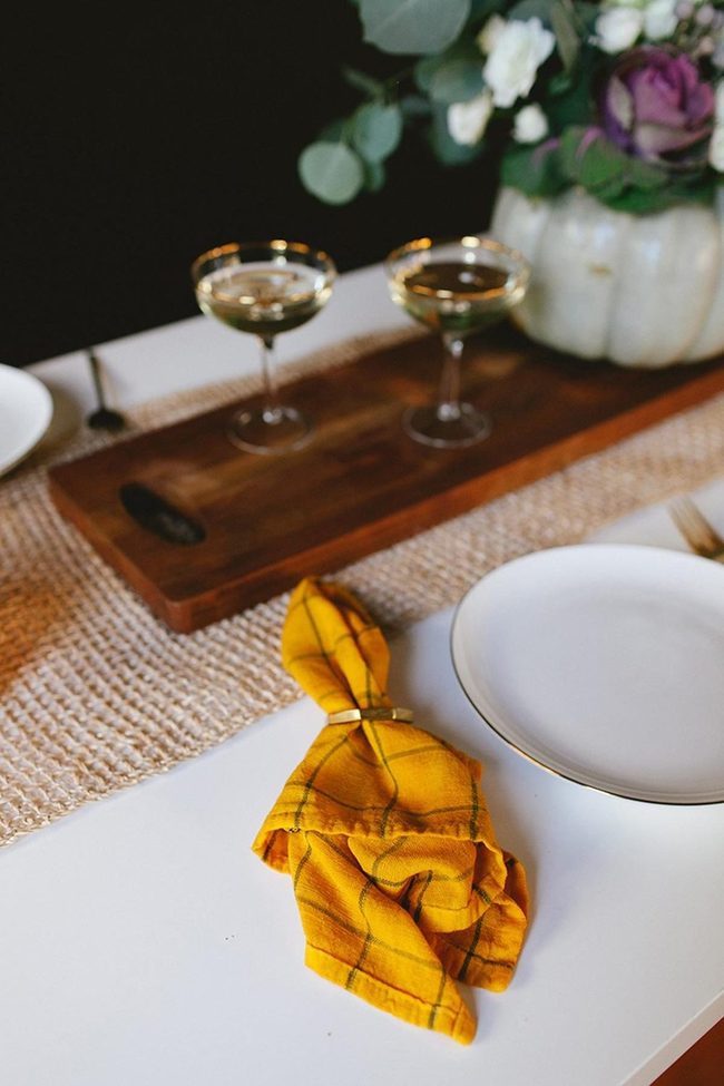 Yellow Accents Against White Tables