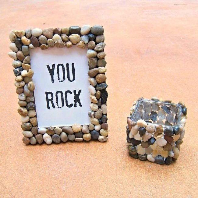 River Rock Coasters And Frames