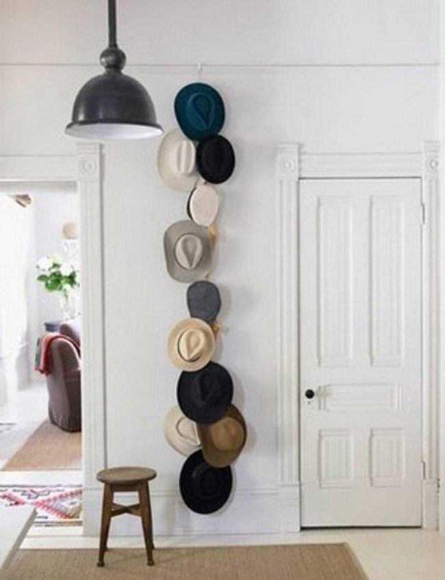 Colorful Hats, White Walls
