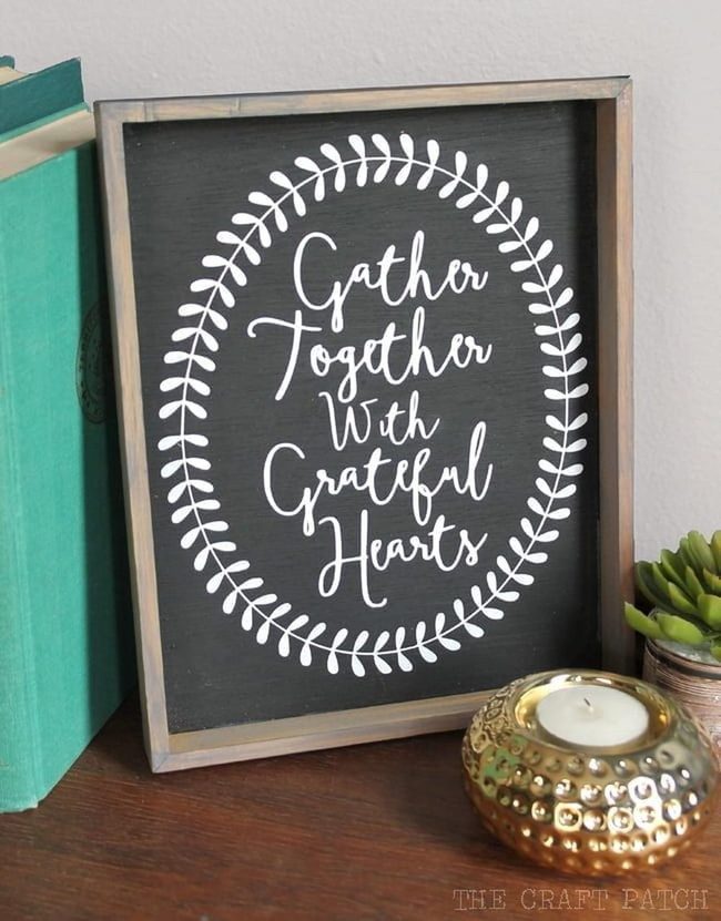 Framed Thanksgiving Welcome Sign