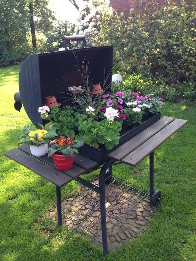Weathered Grill, Cascading Blooms