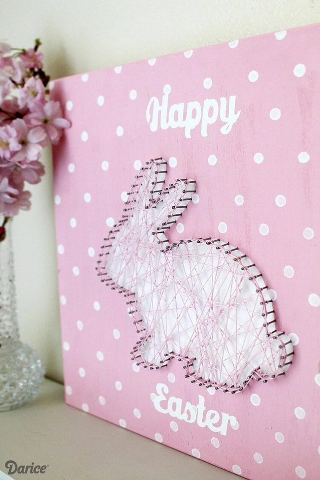 Dark Bunny On White Canvas