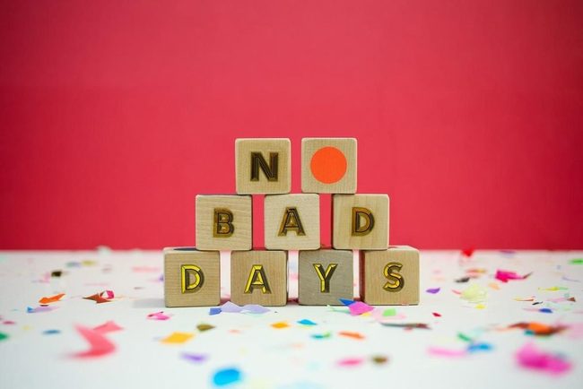 No Bad Days Wood Blocks