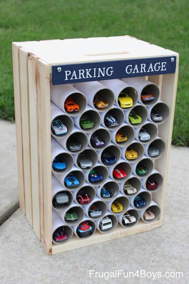 Wooden Crate Toy Organizer