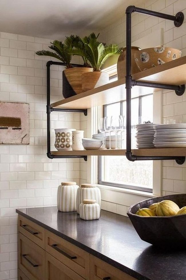 Sunlit Industrial Kitchen With Yellow Squash