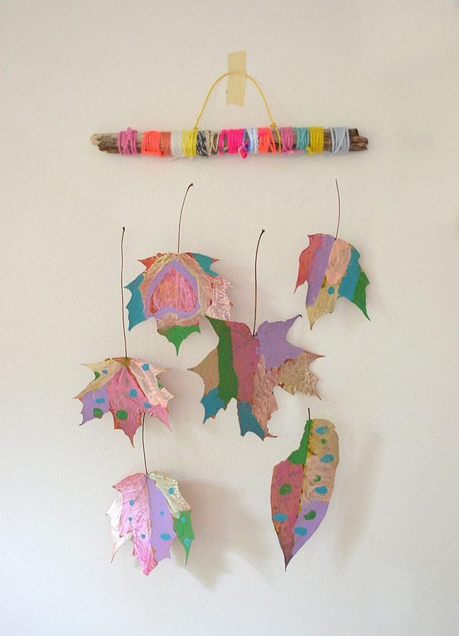 Stained Glass Maple Leaves Glowing