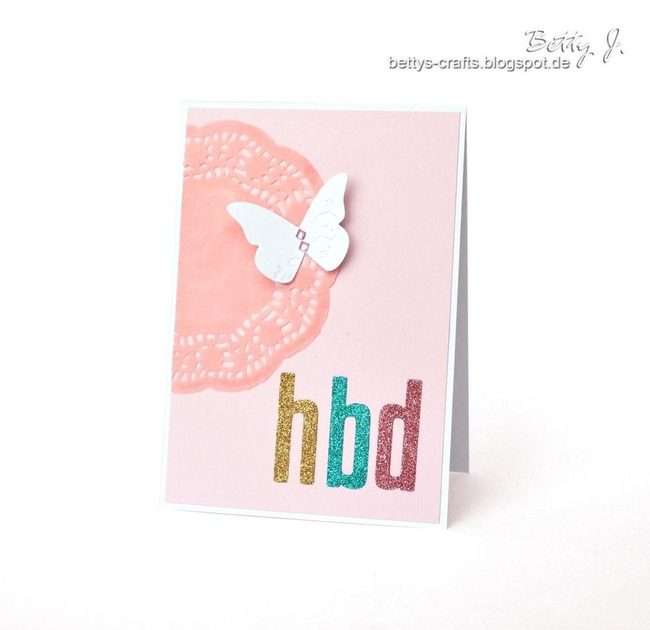 White Butterflies Pink Birthday Sparkle