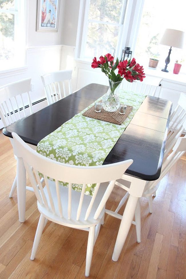 Sunlit Dining With Red Florals