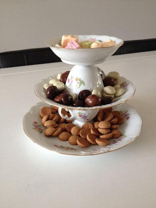 Floral Teacup Dessert Tower