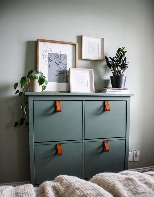 Green Cabinet Sanctuary With Natural Light