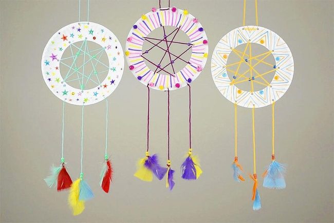 Rainbow Feather Dreamcatchers