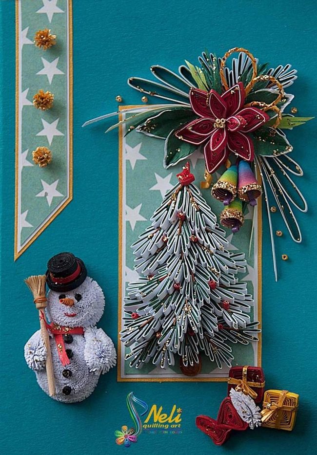 Snowman With Glowing Christmas Tree