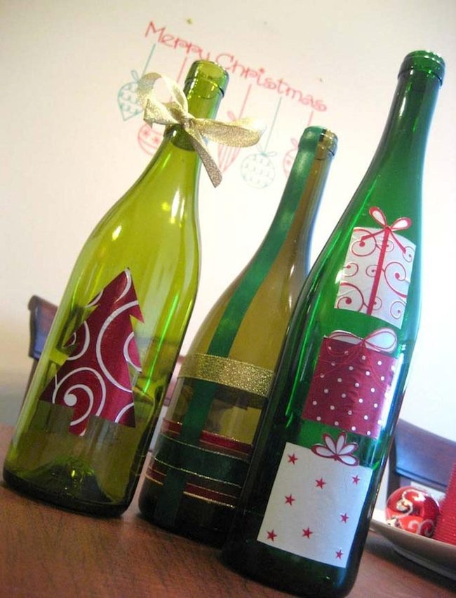 Colorful Scraps Gift Wrap Bottles