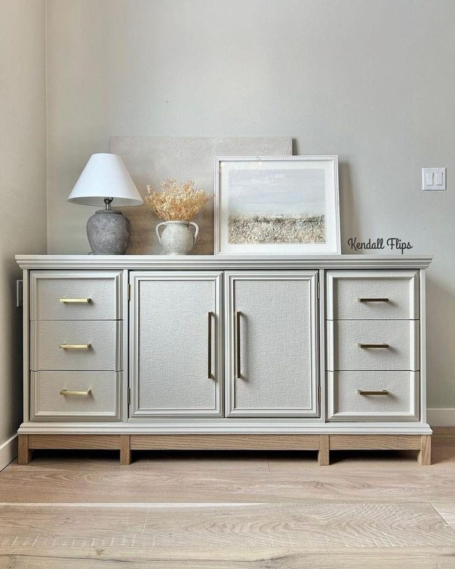 Grey Paint Meets Textured Canvas