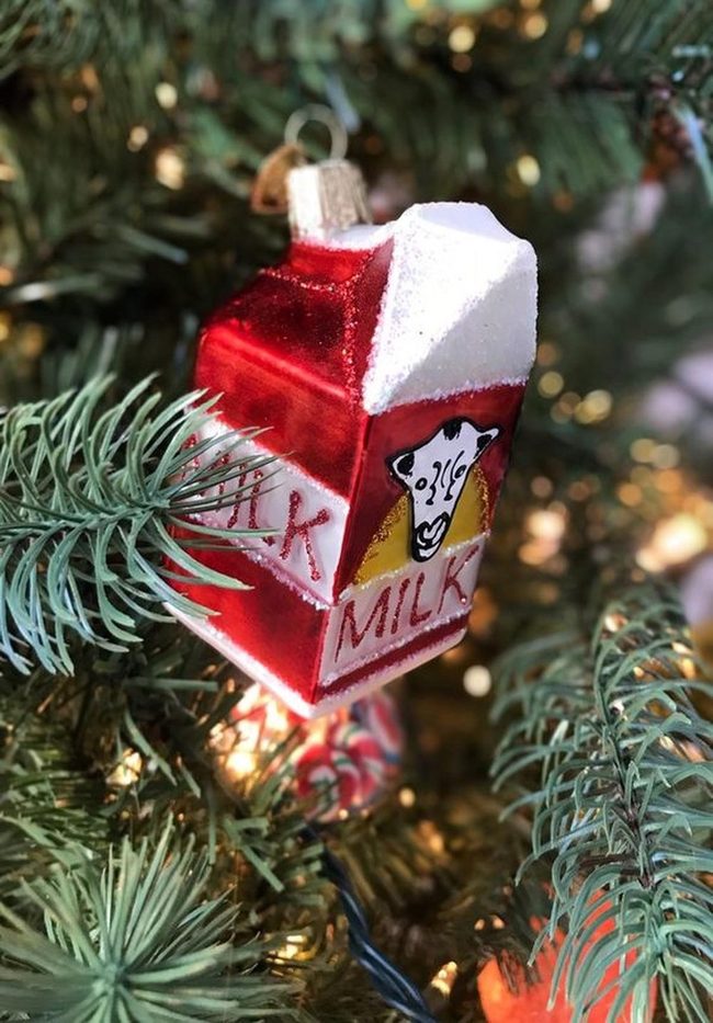 Milk Carton Cow Ornaments