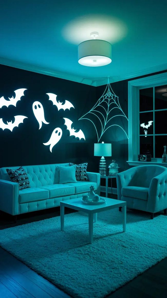Glow-In-The-Dark Halloween Walls Transform