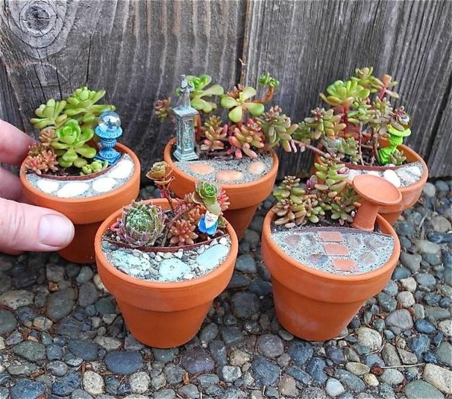 Stacked Terracotta Succulent Tiers