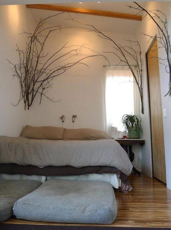 Arching Wood Above Bed