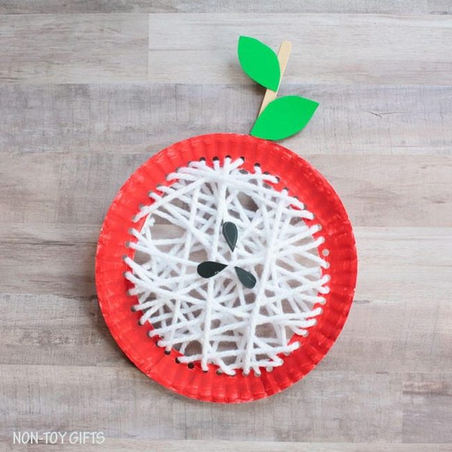 Red Paper Plate Apple