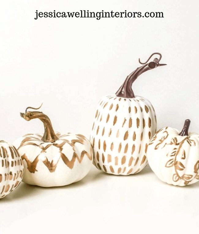 Modern Geometric Pumpkins Orange