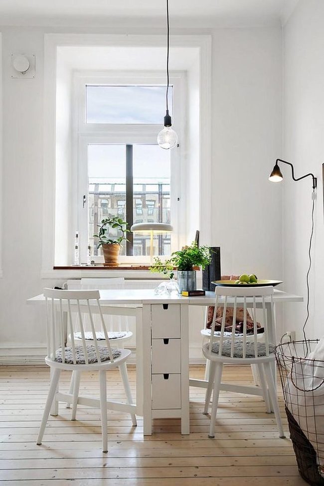 Green Plants, White Walls, Wood Floors