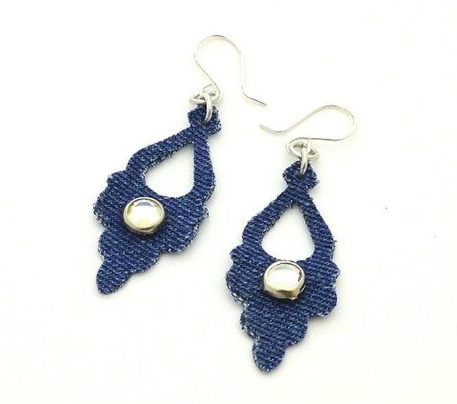 Blue Denim Pearl Drops