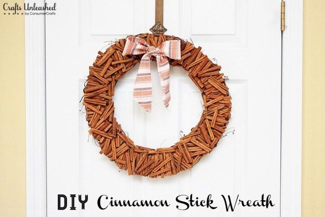 Cinnamon Stick Wreath Brown