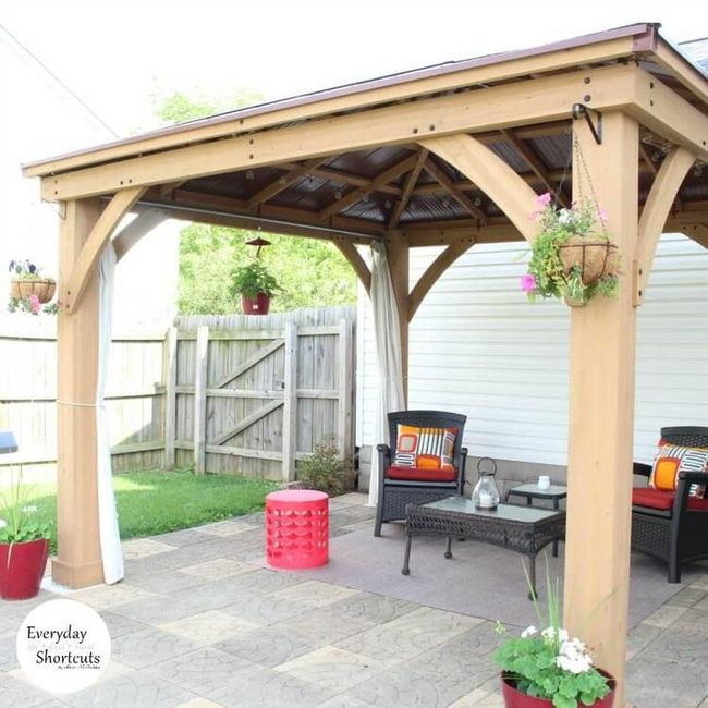 White Canvas Patio Screen