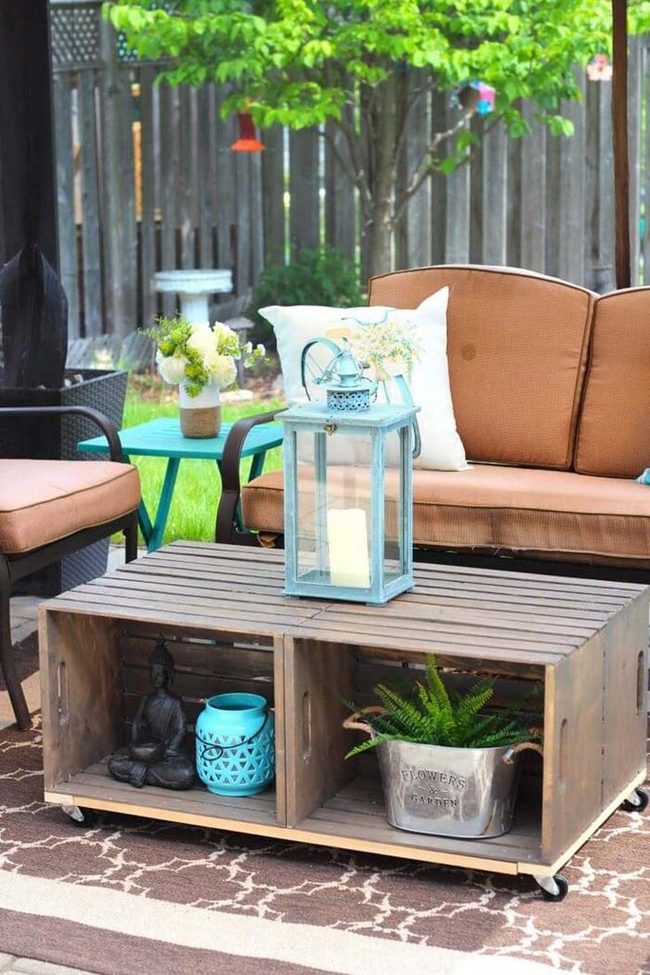 Stacked Wooden Crate Storage
