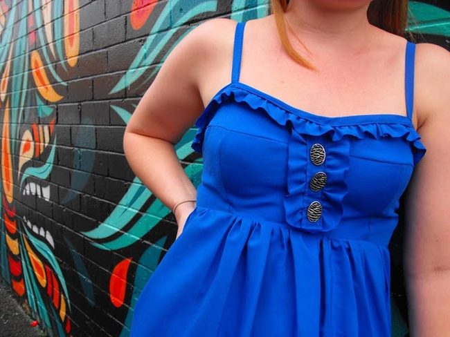 Blue Ruffled Summer Dress