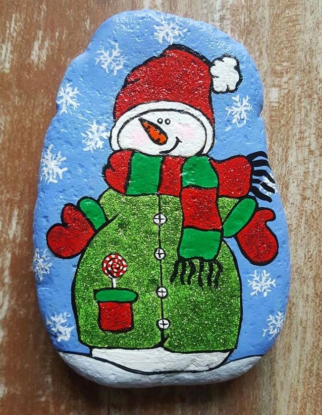 Snowman Red Green Winter