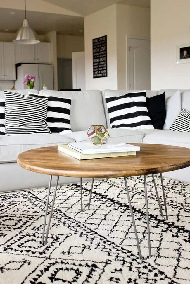 Black And White Living Room Contrast