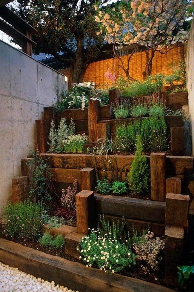 Tiered Wood Garden Levels