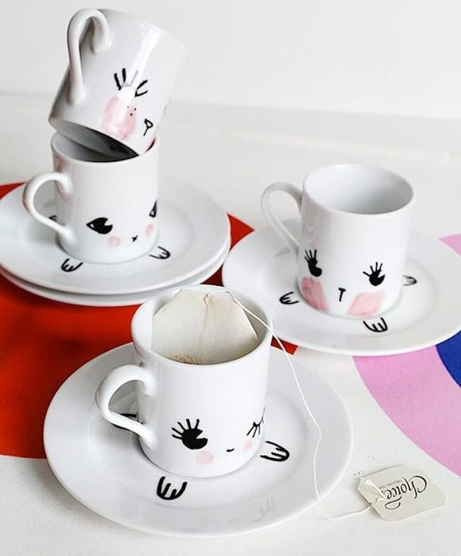 Handpainted Ceramic Tea Set