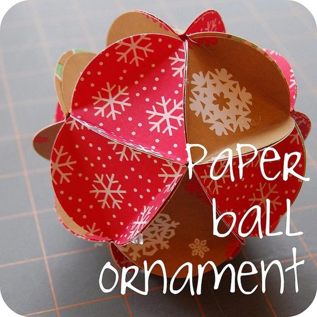 Red Snowflake Paper Spheres