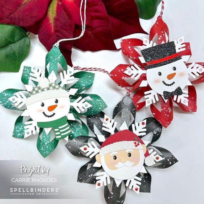 Glimmering Paper Snowflakes